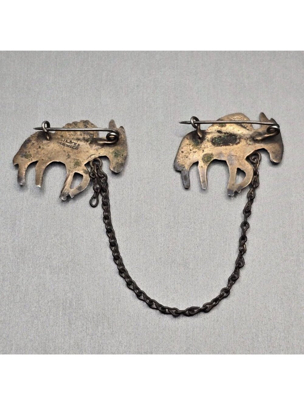 Vintage Taxco Sterling Silver Mule Donkey Chatelaine Brooch Mexican Pin - Picture 5 of 13